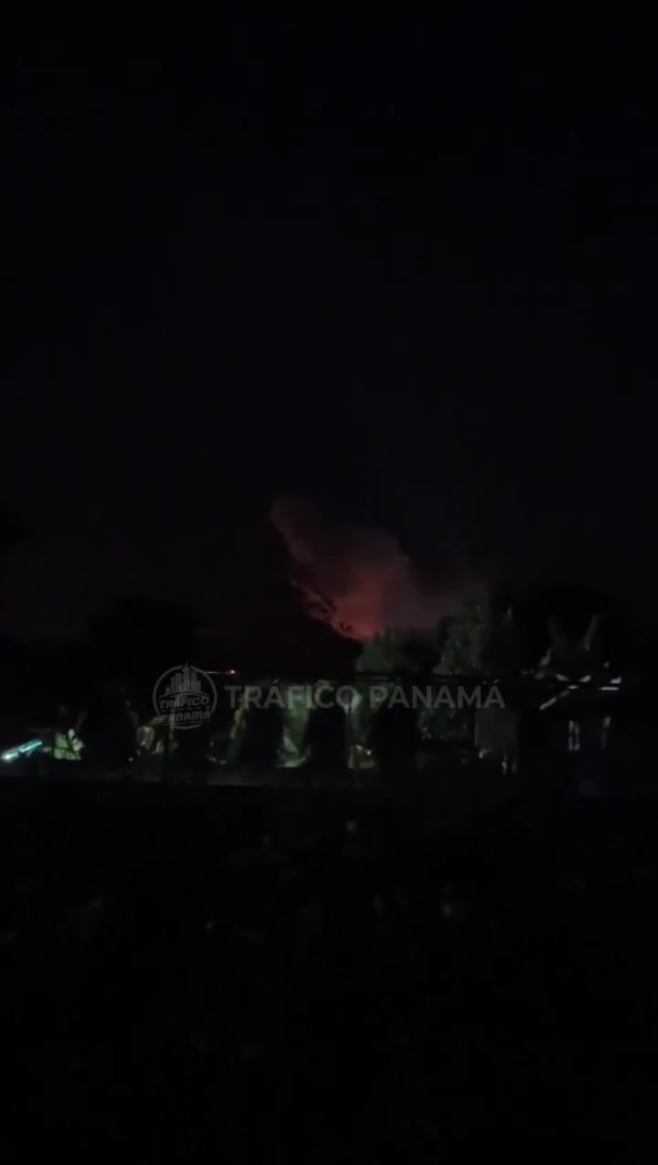 Video reportedly of an explosion at the thermoelectric plant located in La Chorrera, causing nationwide blackout