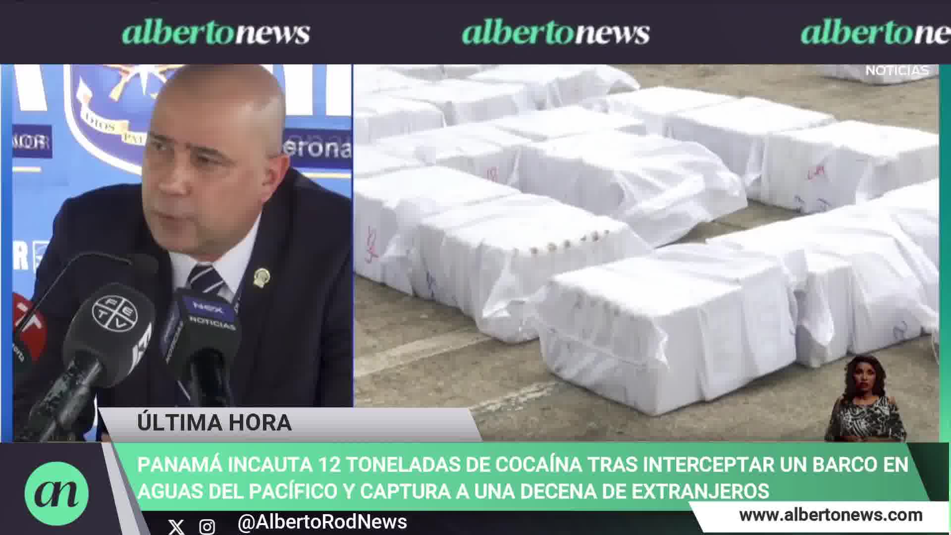 Panama seizes 12 tons of cocaine after intercepting a ship and captures a dozen foreigners. The vessel had departed from Juradó, Buenaventura, in Colombia, and was heading towards Mexico, which obviously creates a route to the US.